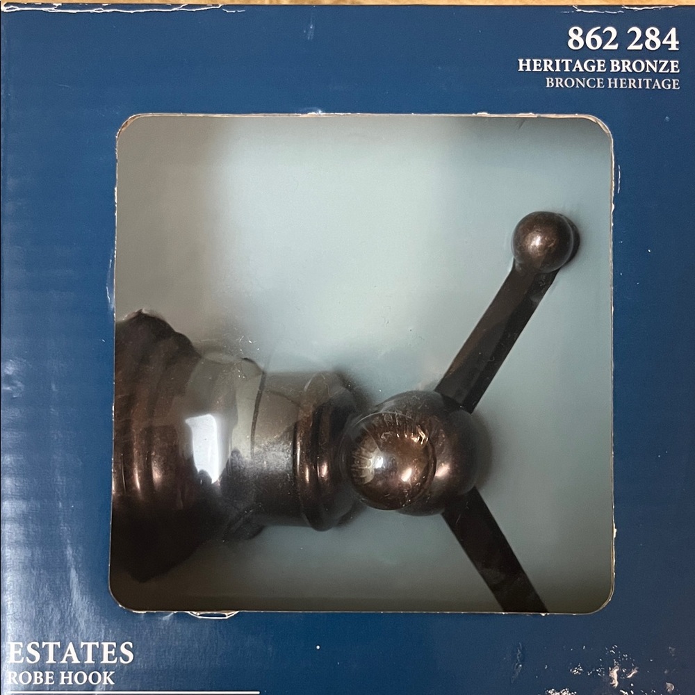 PEGASUS ESTATES ROBE HOOK HERITAGE BRONZE NIB